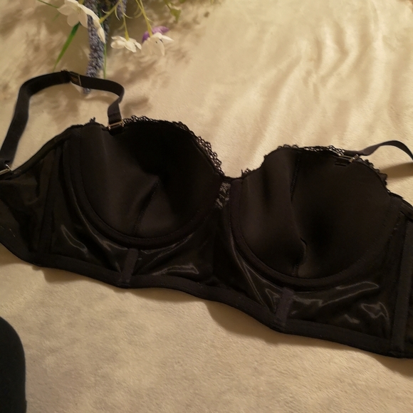 NEW! Victoria's Secret Dream Angels Black Velvet Long Line Bra Line - Picture 5 of 16